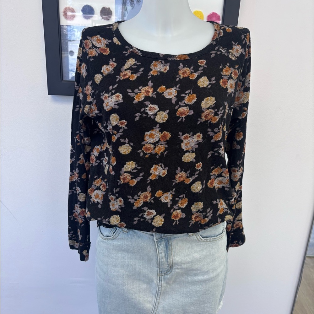 Black Floral Top